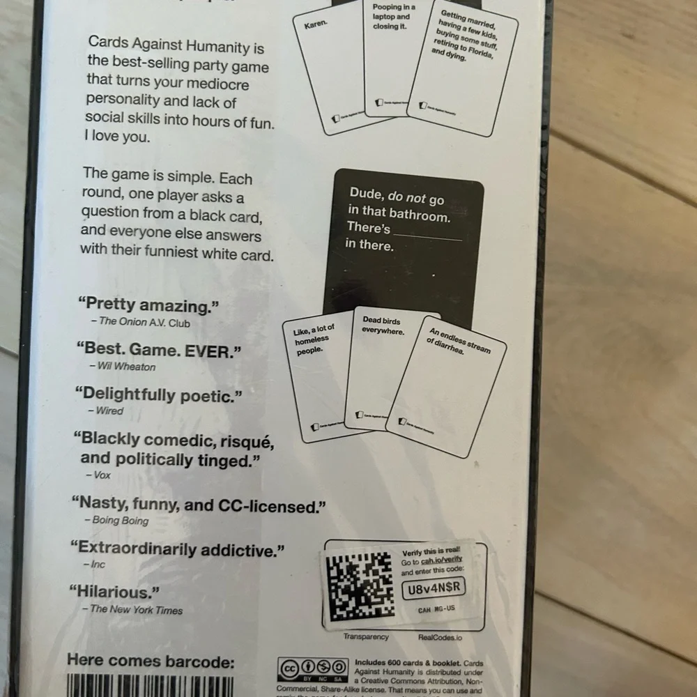 CARDS AGAINST HUMANITY, never opened! - Picture 8 of 9